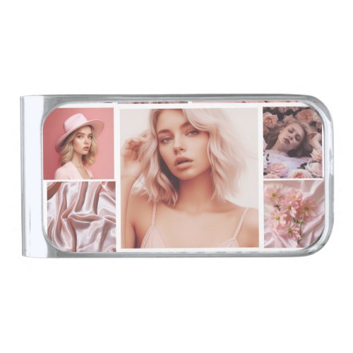 Create Your Own 11 Photo Collage  Silver Finish Money Clip