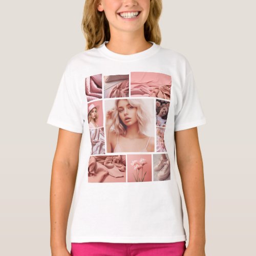 Create Your Own 11 Photo Collage  T_Shirt