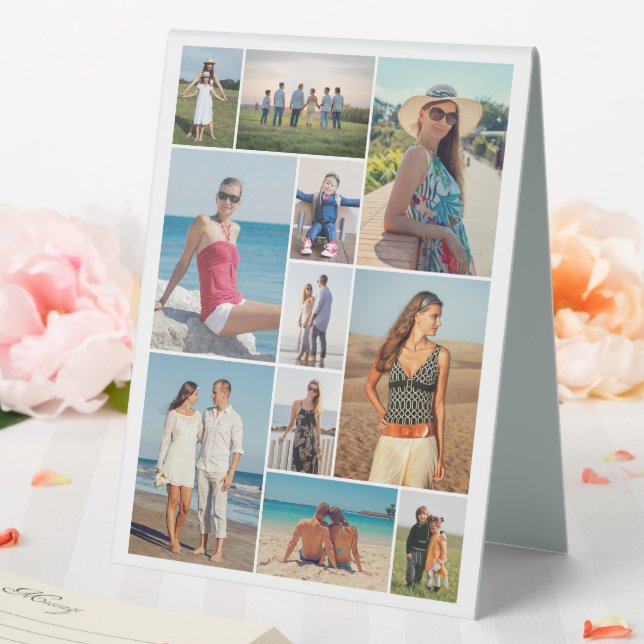 Create Your Own 11 Photo Collage Table Tent (In SItu (Wedding))