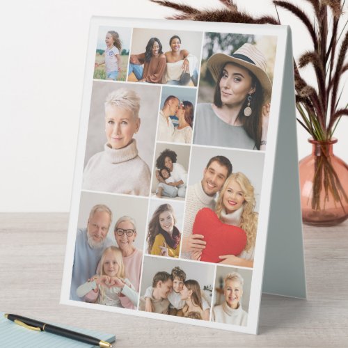 Create Your Own 11 Photo Collage Table Tent Sign