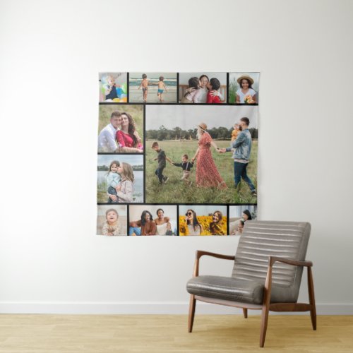 Create Your Own  11 Photo Collage Tapestry