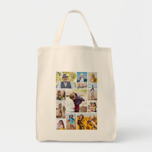 Create Your Own 11 Photo Collage Tote Bag