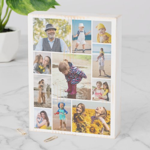 Create Your Own 11 Photo Collage Wooden Box Sign