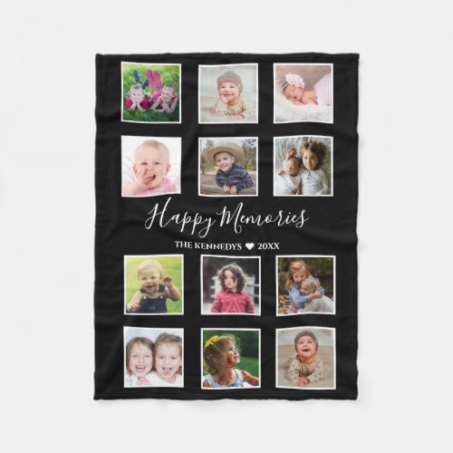 Create Your Own 12 Family Photo Collage Black