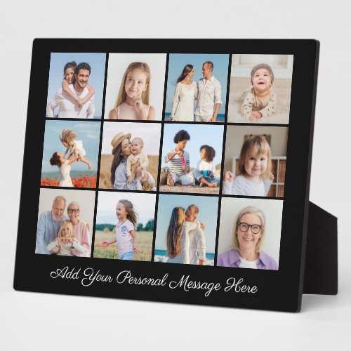 Create Your Own 12 Photo Collage Add Your Greeting Plaque