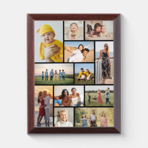 Create Your Own 12 Photo Collage Award Plaque