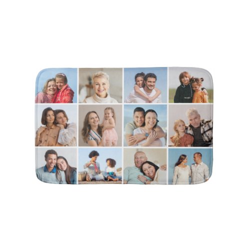 Create Your Own 12 Photo Collage Bath Mat