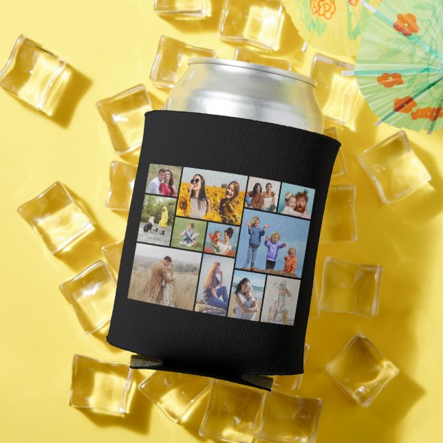 Create Your Own 12 Photo Collage Can Cooler (In Situ Summer)