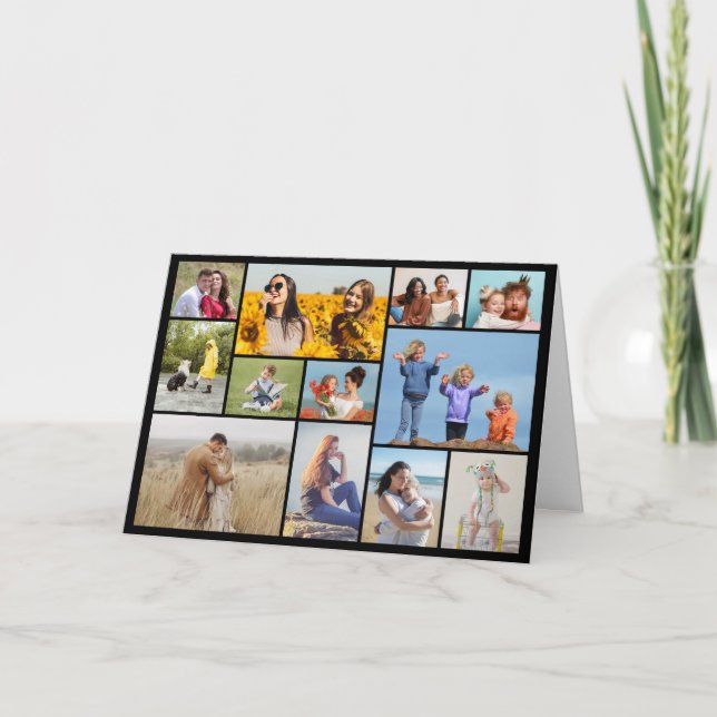 Create Your Own 12 Photo Collage Card (Front)