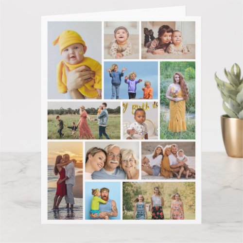 Create Your Own 12  Photo Collage Card