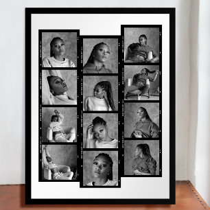 Create Your Own 12 Photo Collage Chic Film Strip Poster