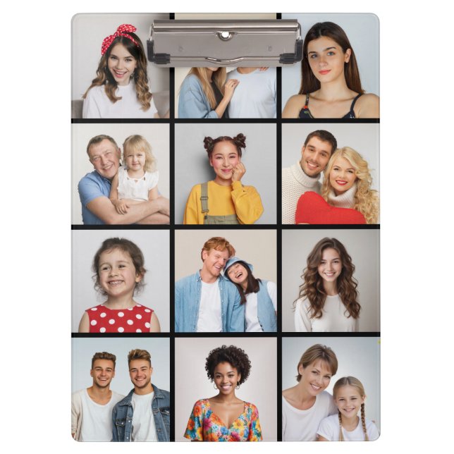 Create Your Own 12 Photo Collage Clipboard (Front)