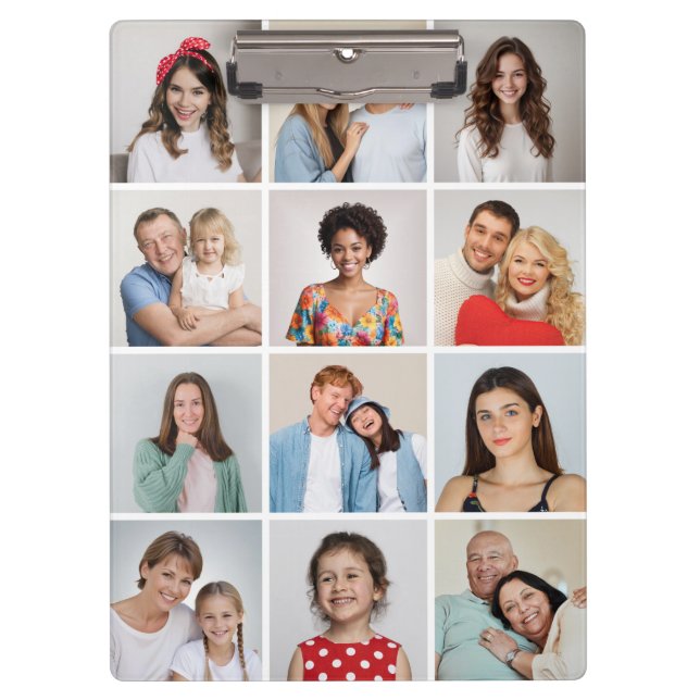 Create Your Own 12 Photo Collage Clipboard (Front)