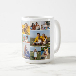 Create Your Own 12 Photo Collage Coffee Mug