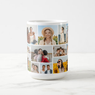 Create Your Own 12 Photo Collage Coffee Mug