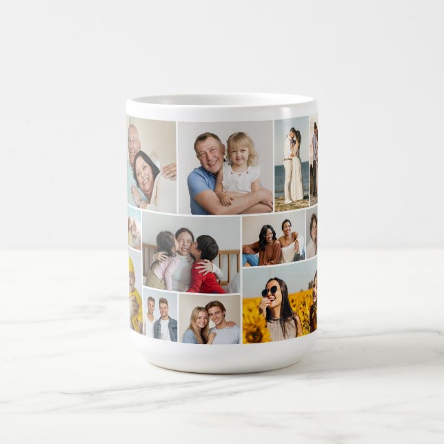 Create Your Own 12 Photo Collage  Coffee Mug (Center)