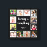 Create Your Own 12 Photo Collage Frame Canvas Print<br><div class="desc">Create your own photo collage canvas print with 12 of your favorite pictures. The photo frame artwork helps you treasure your special moments and also makes a thoughtful gift for parents, grandparents and friends. The personalized canvas makes it a perfect gift for all occasions. Personalize with family name and established...</div>