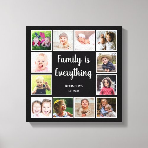 Create Your Own 12 Photo Collage Frame Canvas Print