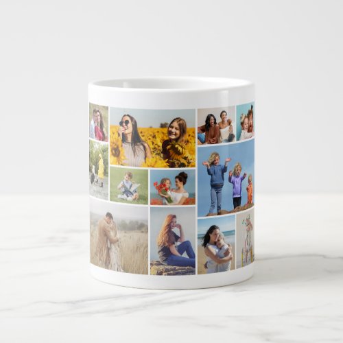 Create Your Own 12 Photo Collage Giant Coffee Mug