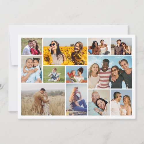 Create Your Own 12 Photo Collage Greeting Card