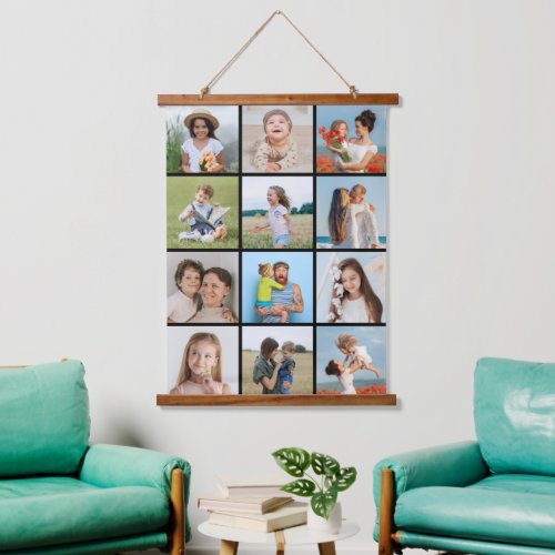 Create Your Own 12 Photo Collage Hanging Tapestry