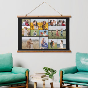 Create Your Own 12 Photo Collage Hanging Tapestry