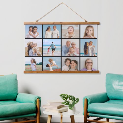 Create Your Own 12 Photo Collage Hanging Tapestry