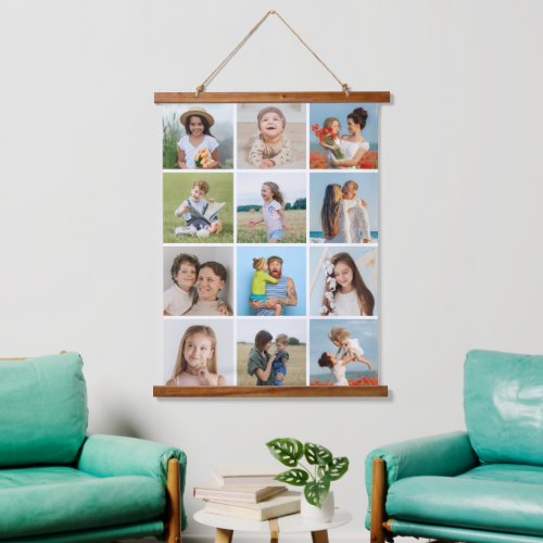 Create Your Own 12 Photo Collage Hanging Tapestry