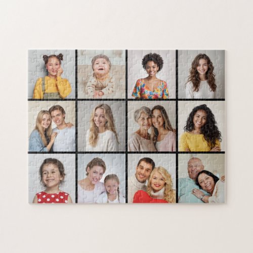 Create Your Own 12 Photo Collage Jigsaw Puzzle