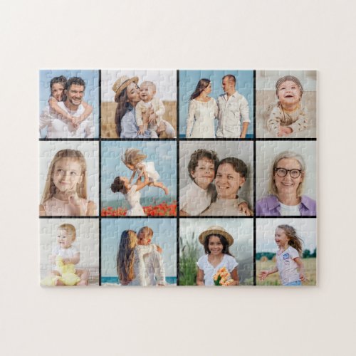 Create Your Own 12 Photo Collage Jigsaw Puzzle