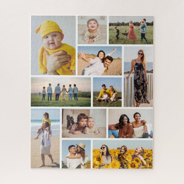 Create Your Own 12 Photo Collage Jigsaw Puzzle (Vertical)