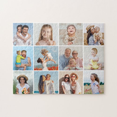 Create Your Own 12 Photo Collage Jigsaw Puzzle