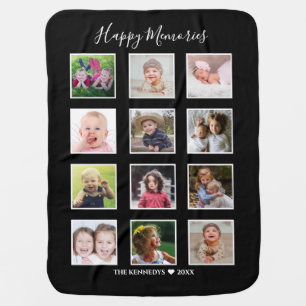 Create Your Own 12 Photo Collage Keepsake Baby Blanket