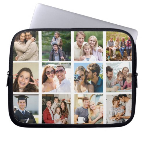 Create your Own 12 Photo Collage Laptop Sleeve