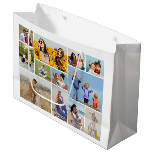 Create Your Own 12 Photo Collage Large Gift Bag