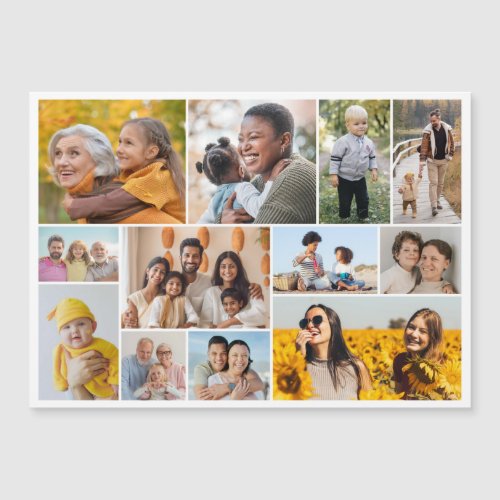 Create Your Own 12 Photo Collage Magnetic Card