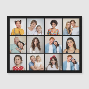 Create Your Own 12 Photo Collage Magnetic Card