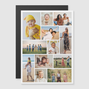 Create Your Own 12 Photo Collage Magnetic Card