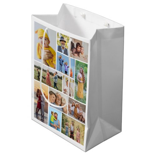 Create Your Own 12  Photo Collage Medium Gift Bag