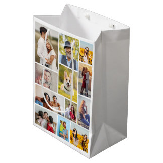 Create Your Own 12 Photo Collage Medium Gift Bag