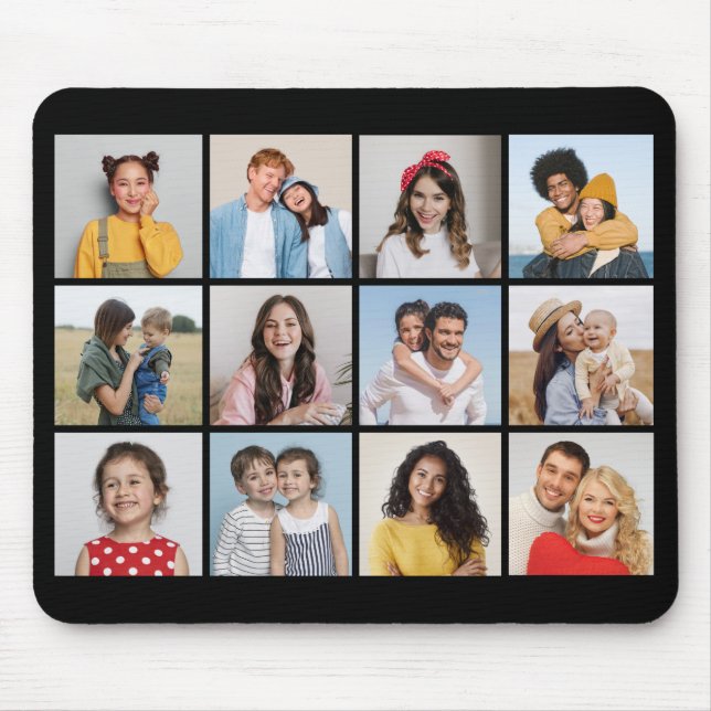 Create Your Own 12 Photo Collage Mouse Pad (Front)
