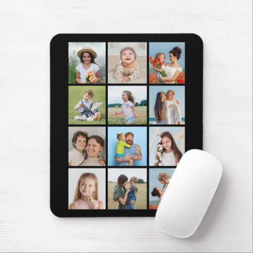 Create Your Own 12 Photo Collage Mouse Pad