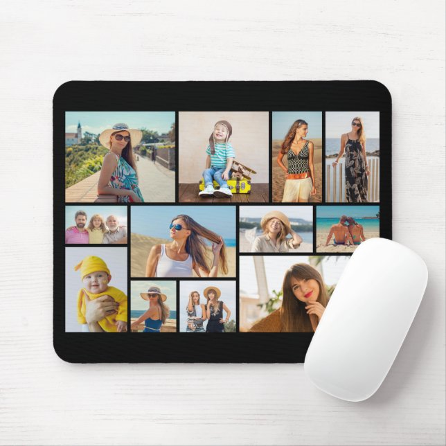 Create Your Own 12 Photo Collage  Mouse Pad (With Mouse)