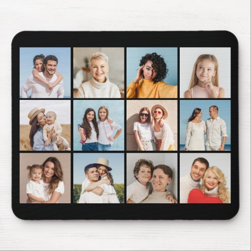 Create Your Own 12 Photo Collage Mouse Pad