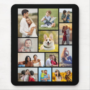 Create Your Own 12 Photo Collage Mouse Pad