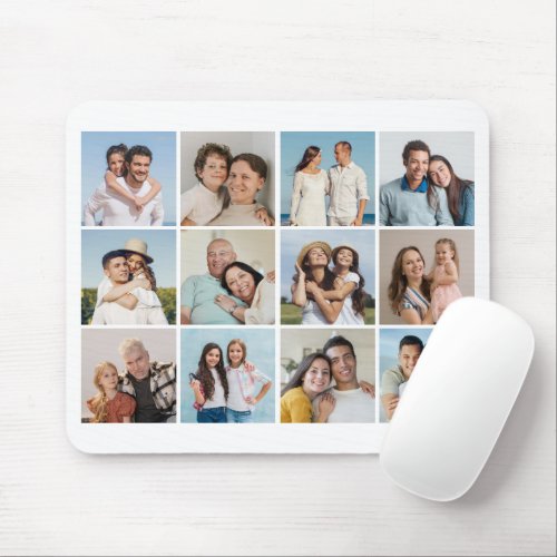 Create Your Own 12 Photo Collage Mouse Pad
