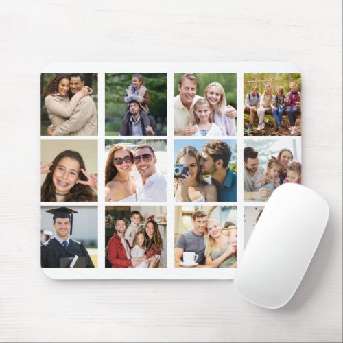 Create your Own 12 Photo Collage Mouse Pad