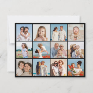 Create Your Own 12 Photo Collage Note Card