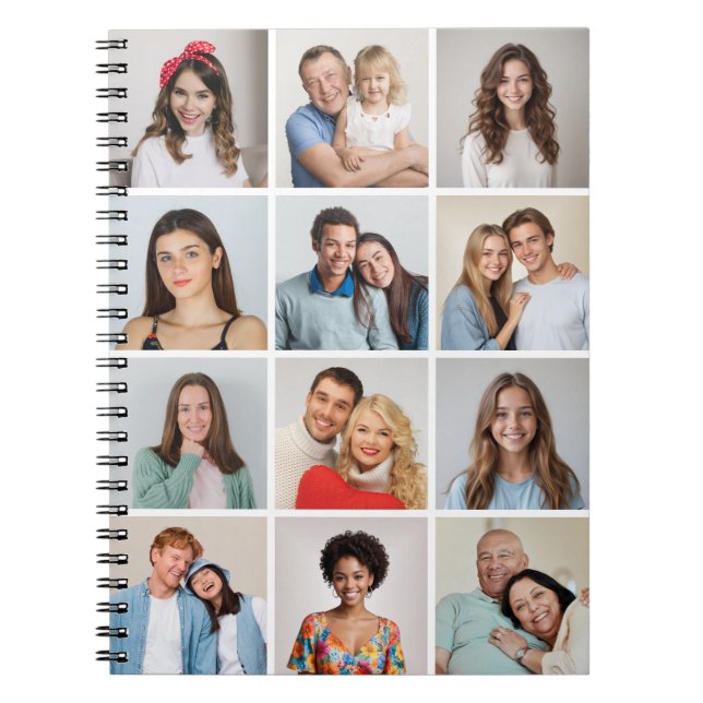 Create Your Own 12 Photo Collage Notebook (Front)