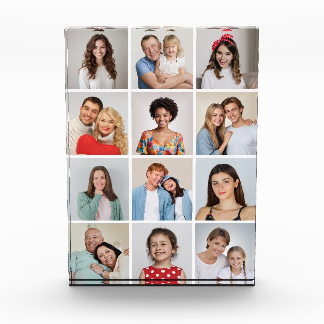 Create Your Own 12 Photo Collage Photo Block (Front)